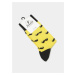 Žlté vzorované ponožky Fusakle Fúzač žltý