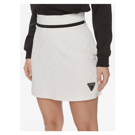 Guess Mini sukňa Cheri V4RD01 KBSL0 Biela Regular Fit