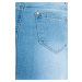 Dámska džínsová sukňa s asymetrickým spodkom - modrá