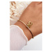 Women's steel teddy bear stringing bracelet, gold