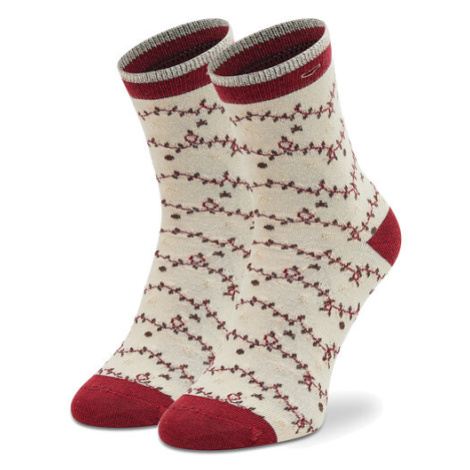 Cabaïa Vysoké dámske ponožky Poussiere Etoile SOKFW2122 Béžová