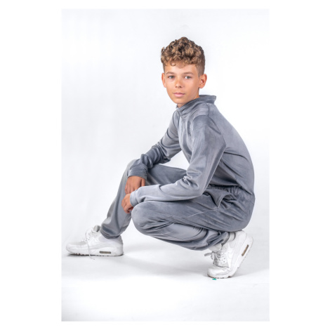Dendy Chlapčenský overal plyšový dlhý Light gray