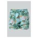 PLAVKY GANT HAWAII PRINT SWIM SHORTS TURQUOISE MIST