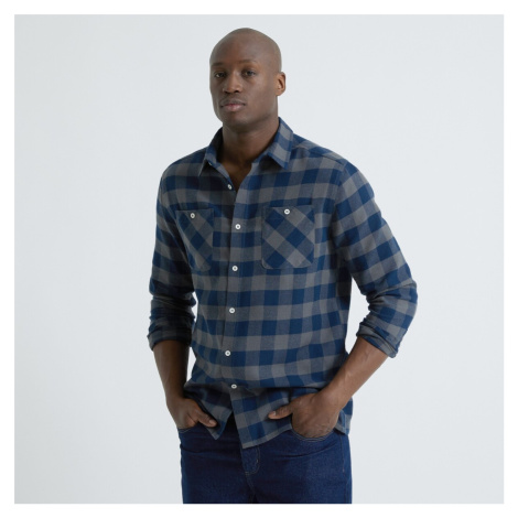 Flanelová kockovaná košeľa Blancheporte