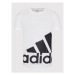 Adidas Tričko Essentials Giant Logo HE1829 Biela Relaxed Fit