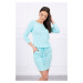 Viscose dress with tie at the waist mint