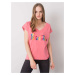 Pink T-shirt with colorful print