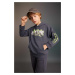 DEFACTO Boy&#39;s Oversize Fit Hooded Printed Sweatshirt