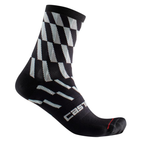 CASTELLI Cyklistické ponožky klasické - PENDIO 12 - čierna/svetlo modrá