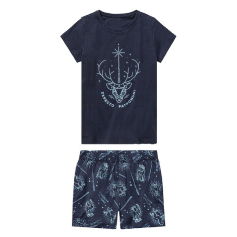Dievčenské krátke pyžamo Harry Potter (navy modrá)