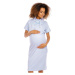 Tehotenské a dojčiace modré šaty s krátkym rukávom