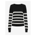 Women's White-Black Light Striped Sweater ONLY Jasmin - Women