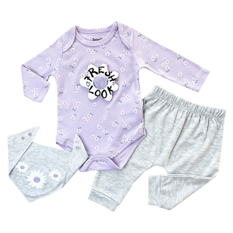 3dielny kojenecký set - Fresh Look, fialový