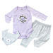 3dielny kojenecký set - Fresh Look, fialový