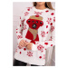Vianočný sveter s medvedíkom vo farbe ecru UNI