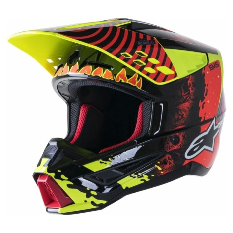 Alpinestars S-M5 Solar Flare Helmet Black/Red Fluorescent/Yellow Fluorescent/Glossy Prilba