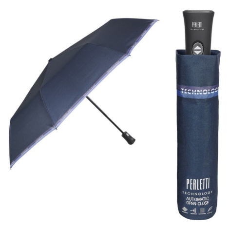 PERLETTI Technology, Automatický skladací dáždnik Bordo / tmavomodrý, 21765