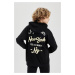 DEFACTO Boy&#39;s Oversize Fit Hooded Back Printed Sweatshirt