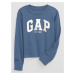 Modré dievčenské tričko s logom GAP