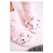 Children's padded sheepskin slippers Kitten Light pink