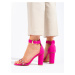 Dizajnové dámske sandále na širokom podpätku