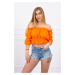 Orange shoulder blouse