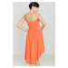 Dámske oranžové šaty K031
