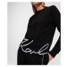 Mikina Karl Lagerfeld Hem Signature Sweatshirt Black