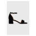Semišové sandále Jonak VERDI VELOURS čierna farba, 6000423