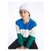 LC Waikiki Lcw Crew Neck Color Block Long Sleeve Boy's Knitwear Sweater