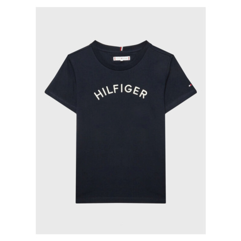 Tommy Hilfiger Tričko Arched KS0KS00401 D Tmavomodrá Regular Fit