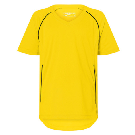 James&amp;Nicholson Detské funkčné tričko JN386K Yellow