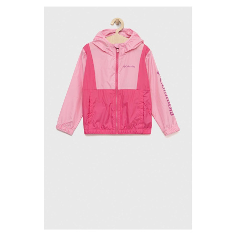 Detská bunda Columbia Lily Basin Jacket ružová farba