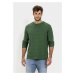 Tričko Camel Active Henley 1/1 Arm Check Pine Olive