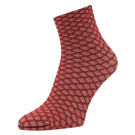 FALKE Ponožky 'Gleaming Hive'  béžová / červená / čierna