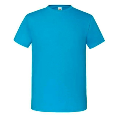 Blue Iconic Combed Cotton T-shirt with Fruit of the Loom Sleeve