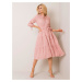 Dámske ružové šaty s opaskom LK-SK-508005.07P-light pink
