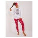 White women's pajamas with panda print