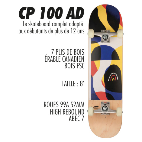 Kompletný skateboard CP100 javor FSC veľkosť 8"