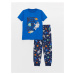 LC Waikiki Crew Neck Printed Short Sleeve Boy Pajama Set