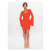 Liu Jo Úpletové šaty WF3123 MS49I Oranžová Slim Fit