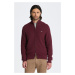 SVETER GANT COTTON TEXTURE ZIP CARDIGAN RED SHADOW