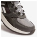 Detská športová obuv Road Supreme so šnúrkami čierno-sivá
