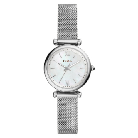 FOSSIL Analógové hodinky  strieborná / perlovo biela