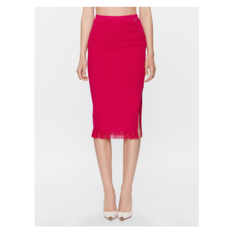 Guess Puzdrová sukňa W3YD12 Z36D2 Ružová Slim Fit