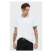 Polo tričko Abercrombie & Fitch pánske, biela farba, jednofarebné