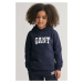 MIKINA GANT GANT ARCH SCRIPT HOODIE EVENING BLUE