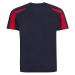 Just Cool Detské športové tričko Contrast Cool T - Tmavomodrá / červená