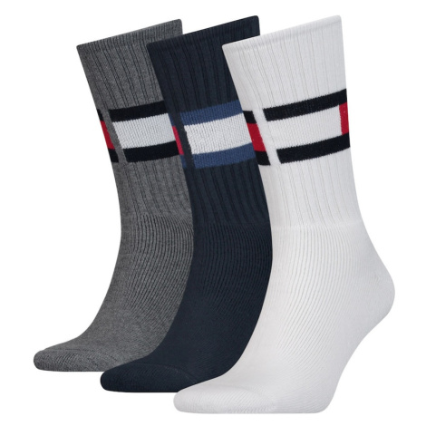 Tommy Hilfiger Underwear Ponožky  tmavomodrá / sivá / červená / biela