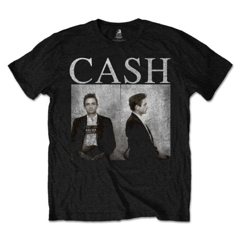 Johnny Cash Tričko Mug Shot Black